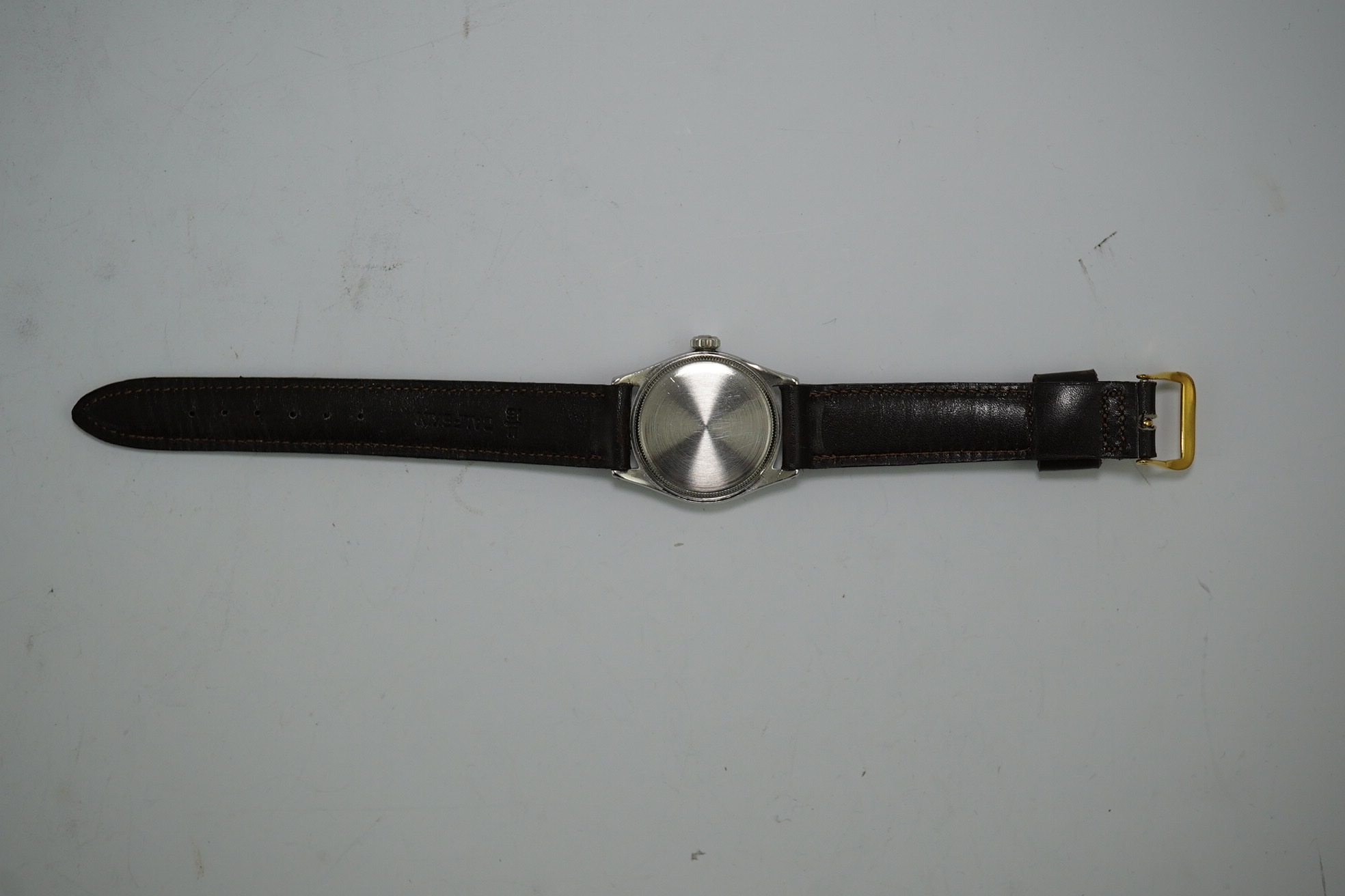 A gentleman's 1940's stainless steel Rolex Oyster Royal manual wind wrist watch